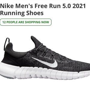 Men’s size 10 Nike Black and White free run 5.0 Athletic Shoes